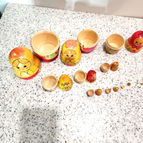 Russian Colorful Nesting Dolls USSR - Picture 11 of 13